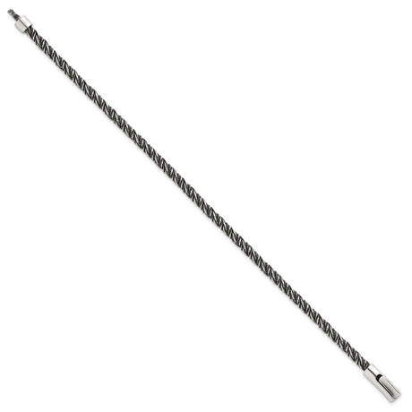 925 White Gold 3.7 mm Franco Chain Bracelet, Solid