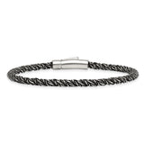 925 White Gold 3.7 mm Franco Chain Bracelet, Solid alternate angle