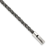925 White Gold 3.7 mm Franco Chain Bracelet, Solid shown for scale