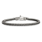 925 White Gold 4.2 mm Franco Chain Bracelet, Solid alternate angle