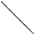 925 White Gold 5.5 mm Franco Chain Bracelet, Solid