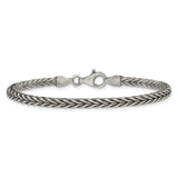 925 White Gold 3.9 mm Solid Chain Bracelet alternate angle