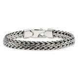 925 White Gold 8.2 mm Solid Chain Bracelet alternate angle