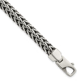 925 White Gold 8.2 mm Solid Chain Bracelet detail view