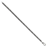 925 White Gold 3.8 mm Solid Chain Bracelet