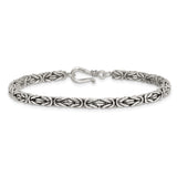 925 White Gold 3.8 mm Solid Chain Bracelet alternate angle