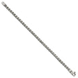 925 White Gold 5 mm Box Chain Bracelet, Brushed