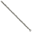 925 White Gold 9.5 mm Polished Chain Bracelet, Solid