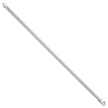 925 White Gold 3.5 mm Polished Chain Bracelet
