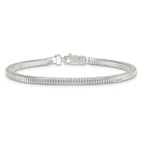 925 White Gold 3.5 mm Polished Chain Bracelet alternate angle