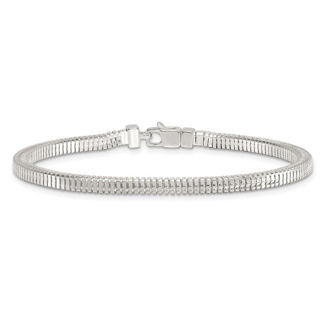 925 White Gold 3.5 mm Polished Chain Bracelet alternate angle