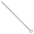 925 White Gold 5.6 mm Polished Chain Bracelet, Solid