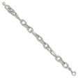 925 White Gold 11.6 mm Polished Chain Bracelet