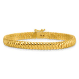 925 Gold tone Gold 5.6 mm Polished Chain Bracelet alternate angle