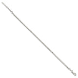 925 White Gold 2.6 mm Polished Chain Bracelet