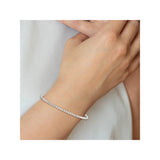 925 White Gold 2.6 mm Polished Chain Bracelet detail view