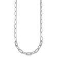 925 White Gold 5.3 mm Paperclip Chain Necklace, Polished