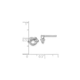 Sterling Silver Love Knot Stud Earrings With Polish Finish