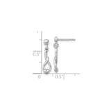 Sterling Silver Dangle Earrings with Twisted Infinity Heart Design for Women