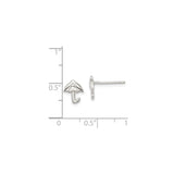 Sterling Silver Umbrella Stud Earrings Minimalist Design