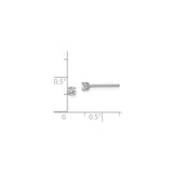 Sterling Silver Stud Earrings with Round Cut Cubic Zirconia in Classic Four Prong Setting