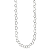 925 White Gold 6 mm Polished Chain Necklace, Solid