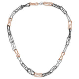 925 White Gold 10 mm Polished Chain Necklace