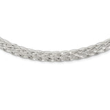 925 White Gold 8 mm Polished Chain Necklace, Solid alternate angle