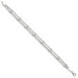 925 White Gold 6 mm Polished Chain Bracelet
