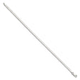 925 White Gold 3 mm Herringbone Chain Bracelet, Polished