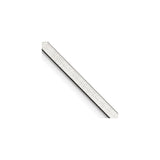 925 White Gold 3 mm Herringbone Chain Necklace, Polished detail view