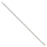 925 White Gold 3.5 mm Herringbone Chain Bracelet, Polished