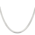 925 White Gold 4.5 mm Herringbone Chain Necklace, Polished