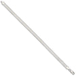925 White Gold 5.25 mm Herringbone Chain Bracelet, Polished
