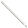 925 White Gold 7.3 mm Herringbone Chain Bracelet, Polished