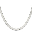 925 White Gold 8 mm Herringbone Chain Necklace, Polished