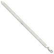 925 White Gold 8 mm Herringbone Chain Bracelet, Polished