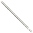 925 White Gold 8.75 mm Herringbone Chain Bracelet, Polished
