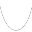925 White Gold 1.75 mm Polished Chain Necklace
