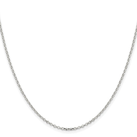 925 White Gold 1.75 mm Polished Chain Necklace