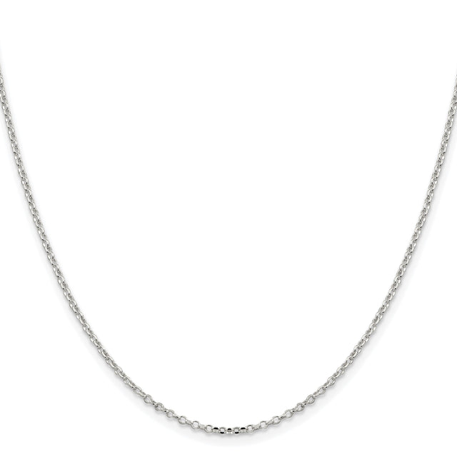 925 White Gold 1.75 mm Polished Chain Necklace
