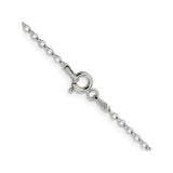 925 White Gold 1.75 mm Polished Chain Necklace alternate angle