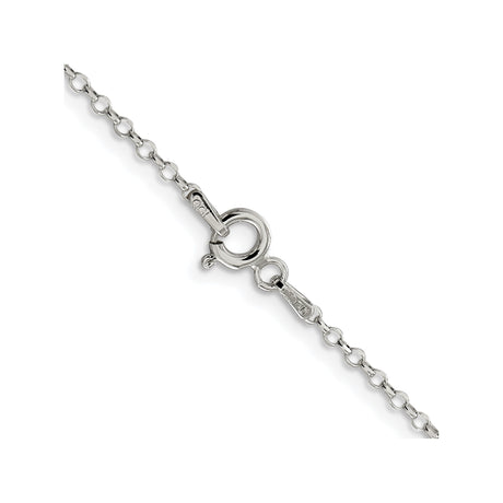 925 White Gold 1.75 mm Polished Chain Necklace alternate angle