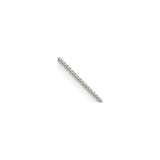 925 White Gold 1 mm Box Chain Necklace, Polished detail view