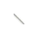 925 White Gold 1.25 mm Box Chain Necklace, Polished alternate angle