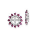 Sterling Silver Sunburst Earrings with Pink Cubic Zirconia, Cross Motif Studs for Women, Spiritual Jewelry Featuring Radiant Sun Design, Symbolic Silver Studs for Everyday Fashion and Meaning