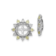 Sterling Silver Sunburst Wheel Stud Earrings with Yellow and White Cubic Zirconia, Radiant Sun Design Featuring Cross Center, Boho Spiritual Jewelry for Women, Celestial Light Symbol Style Studs