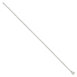 925 White Gold 1 mm Polished Chain Anklet, Solid