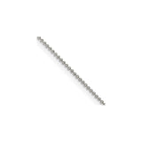 925 White Gold 1 mm Polished Chain Necklace, Solid detail view