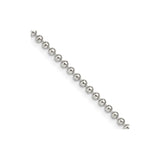 925 White Gold 2 mm Polished Chain Necklace, Solid alternate angle